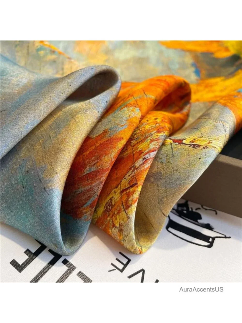Polyester Paisley Bandana Scarf Fashion Silk Satin Headscarf Lightweight Square